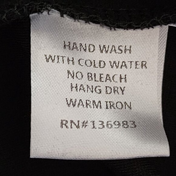 Labijou Pencil Skirt Large Embroidered Black Flowers Pull On Elastic Waist NWT - Picture 8 of 10